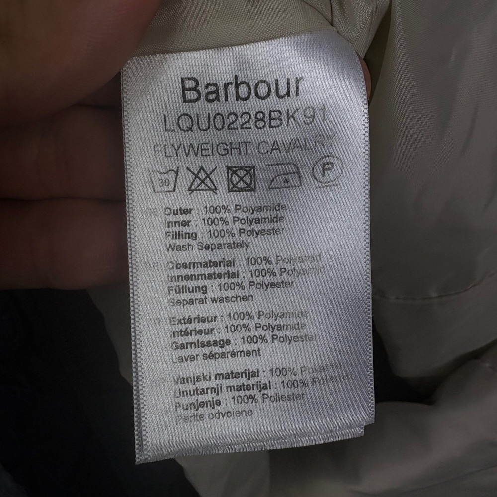 Barbour Flyweight Cavalry Jacket Womens 12 Black Quilted LQU0228BK91 Coat - Picture 7 of 9